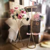 Nouveaux Vases à fleurs dorés, supports de fleurs, pièce maîtresse de route en métal pour mariage, décoration de fête, événement