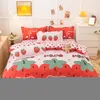 Bettwäsche-Sets Kuup Erdbeere Set Doppelblatt Weiches 3/4-teiliges Bett Bettbezug Queen King Size Tröster S für Zuhause Kind 230314