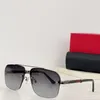 Neue quadratische Sonnenbrille mit modischem Design, 0358S, randloser Metallrahmen, klassischer, einfacher und beliebter Stil, vielseitige Outdoor-UV400-Schutzbrille