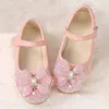 Sapatos planos crianças princesas novas 2017 lantejoulas festas de casamento crianças baby enfants sapatos quentes para meninas dança da escola de ouro rosa p230314