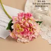 Artificial Flowers Blue Pink White Red Hydrangea Silk Flowers with Stem for Wedding Home Party Shop Holding flowers in hand to guide the flower wall