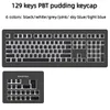 129 Tasten PBT Pudding Tastenkappen Hintergrundbeleuchtung OEM Gaming Tastenkappen für 61/87/98/100/104/108 Tasten Cherry Mx Switch mechanische Tastaturen