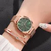 Armbandsur Women Lady Quartz Movement Watch Watch Round Dial Simple Gift Eloy Strap Xin-