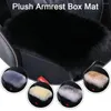 Car Seat Covers Universal Rectangular Sheepskin Plush Center Console Armrest Cover Pad Fluffy Warm Wool Box Mat Interior Decoration