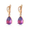 Dangle Earrings & Chandelier 8Seasons Trendy Geometric Water Drop Colorful Gradient Zircon For Women Party Gold Copper Jewelry