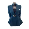 Costumes pour femmes Blazers 2023 printemps automne mode coréenne à lacets taille minceur costume veste femmes à manches longues jupe ourlet Blazer Feminino Coa