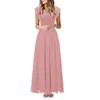 Party Dresses Formal Wedding Party Women Dress Lace Chiffon Patchwork Evening Dress Elegant Vestido Ladies Prom Gown Sleeveless Long Dress 230314