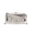 Kvällspåsar Guld Silver Metal Box Bag For Women Dinner Bags Designer Högkvalitativ axelväskor Luxury Party Pures PVC Crossbody Bag 2022