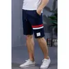 Summer Bonzero 남자 반바지 순수면 캐주얼 스포츠 바지 Capris Middle Youth Fashion Trend