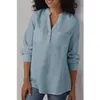 Magliette da donna Magliette eleganti alla moda Top da donna con scollo a V T-shirt classiche a maniche lunghe Autunno Primavera