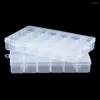 Schmuckbeutel UPGFNK Einstellbare 16 Slots Kunststoff Große Aufbewahrungsbox Transparent Display Organizer Container für DIY Perlen Ohrringe Fall