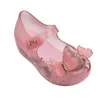 Flat shoes 2022 New Children's Sparkle Butterfly Jelly Original Mini Melissa Princess Beach Sandals Girls Fashion PVC Sequin Shoes P230314