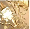 Duvar lambası K9 Art Decora Altın/Gümüş Avrupa tarzı Kristal Yatak Odası Ev Sconce Işık D