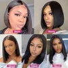 Synthetic Wigs Bone Straight Bob Wig Lace Front Human Hair Wigs for Women Pre plucked 13x4 Transparent Lace Frontal Wig Short Wigs Human Hair 230314