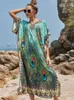 SHOUWS Easy Dry Beach Cover Up Robe Plage Vestido Playa Beach Pareo Swimsuit Cover Up Beachwear Bathing Suit Women Maxi Dress 230314