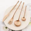 Dinnerware Sets 4Pcs Rose Cutlery Set Matte 18/10 Stainless Steel Western Vintage Tableware Fork Steak Knife Tea Spoon Silverware