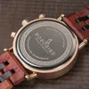 손목 시계 Bobo Bird Personalized Wood Watch 남자 고급 크로노 그래프 사용자 정의 기념일 크리스마스 선물 Drop OEM