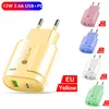 20W PD USB C chargeur 5V 2A double Ports mur charge rapide type-c adaptateur de téléphone pour iPhone 13 12 iPad Huawei Xiaomi Samsung