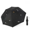 Paraplyer Yada Creative Star Universe Series Paraply Fold Rainy Stellar Planet Paraply UV Rainproof Sun Parasol Paraplyer Kvinna YD237 230314