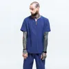 Męskie koszule T Summer Men Linen T-shirty krótkie rękawie w dekolcie w szyku 9xl 8xl 7xl duży plus rozmiar duży 6xl vintage Tshirt Loose Blue