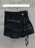 Shorts voor dames Deat High Street Cargo Patchwork denim rok pant's onregelmatige retro ontwerp vrije tijd los 2023 veer 11xx0618 230314