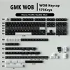 メカニカルキーボード用GMK WOBキーキャップDIYカスタムダブルショット173キー/セットMXスイッチブラックキーキャップ