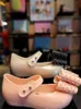 Плоская обувь 2022 Melisa Wave Point Big Bow милый выпускной желе-желе без скольжения детские туфли девочки сандалии P230314