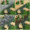 Decorative Flowers Artificial Plants Grass Wall Panel Boxwood Hedge Greenery UV Protection Green Decor Privacy Fence Backyard Screen Wedding