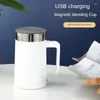 Mugs USB Rechargeable Automatic Self Stirring 304 Stainless Steel Magnetic Mug Creative Smart Coffee Milk Mixer Stir Cup Blender Gift