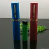Smoking Pipes Multicolored mini portable pen-type cigarette kettle Glass Bongs Oil Burner Pipes Water