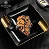 Cigarett Holder Cigar Ashtray Ceramic Living Room Decoration Tray Large Tobacco Cigarette Accessories Gift For Boyfriend