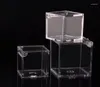 ギフトラップ120pcsクラムシェル透明なプラスチックボックスクリアウェディングキャンディーユニークな装飾マリアージパッキング