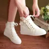 Flat shoes Children's High-top Canvas for Boys Girls Sneakers Spring and Autumn New White Black Single Kids Shoes Boots P230314