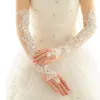 Fingerless Gloves Opera Length Long Wedding Dress Gloves Crystals Diamond Gauze Embroidery Elegant Womens Lace Bridal Gloves Wholesale Price 230314