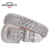 Belts Western Rhinestones Belt Studded Diamond Cinturones Goth Style Crystal Diamond for Waistband Jeans y2k Accessories 230314