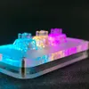 Mini Cute Cat Keyboard 3 Key Crystal Switch with Transparent Keycap Acrylic RGB Programmable Macro Keyboard Mechanical Game