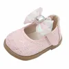 Primi camminatori 11-15 cm di alta qualità panno di paillettes infantile primi camminatori solido beige rosa ragazze del bambino vestono le scarpe per la festa della piccola principessa 230314