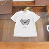 23ss Kids Designer Brand Form Shirt Foot Boys Girls Girls Тот же стиль Pure Cotton Class Classic Small Bear Logo Printing Новые летние продукты детская одежда