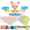 Math Game Board Toys Monkey Cat Balancing Scale Number Balance Enlightenment Digital Addition and Subtraction Math Scales Toys3d Magic Cube Segmenten