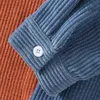 Chemises décontractées pour hommes Bouton marron bleu chemises pour hommes rétro veste en velours côtelé des hommes