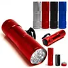 Oświetlenie LED 9LED Aluminium Mini Portable UV Ultra Violet Blacklight 9 LED LASHLIGHT TORCH Light Gotowy do wysyłki