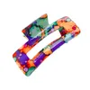 2023 Geometric Colorful Plastic Claw Clip Women Hairpins Barrette Crab Hair Clips Large Korean Headwear Girls Hair Accessories