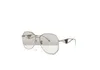 Sunglasses 2023 High Quality New product P family metal eyeglass female internet celebrity same polygonal large frame slimming face 57Y sunglasses