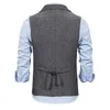 Gilet da uomo Autunno Gilet da uomo Abbigliamento da uomo Risvolto maschile Abito casual con tasche Capispalla Chaleco Hombre 230313