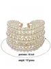 Wedding Jewelry Sets Multilayer imitation pearl beaded short necklace earring set 230313