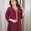 エスニック服2023イスラム教徒ドバイアバヤ女性長袖着物モロッコカフタンイブニングドレス