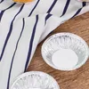 Baking Moulds 100Pcs Disposable Aluminum Foil Tart Pan Round Egg Mold Cupcake Cookie Mould Kitchen Tools Mini Pot Bake Plate