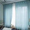 カーテン品質寝室のための豪華な薄いカーテン厚いボイル窓ガーゼチュールソリッドカラードレープ