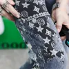 Erkek Kot Yıldız Baskı Lüks Moda Marka Rahat erkek pantolonları Avrupa İlkbahar Yaz Elastik Ince Ayaklar Slim Fit Erkek Pantolon Giyim