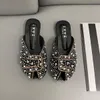 Slippers For Women Loafers Glitter Slides Ladies' Slippers Peep Toe Flat Shoes Female Pantofle Fashion Jelly Luxury 230314